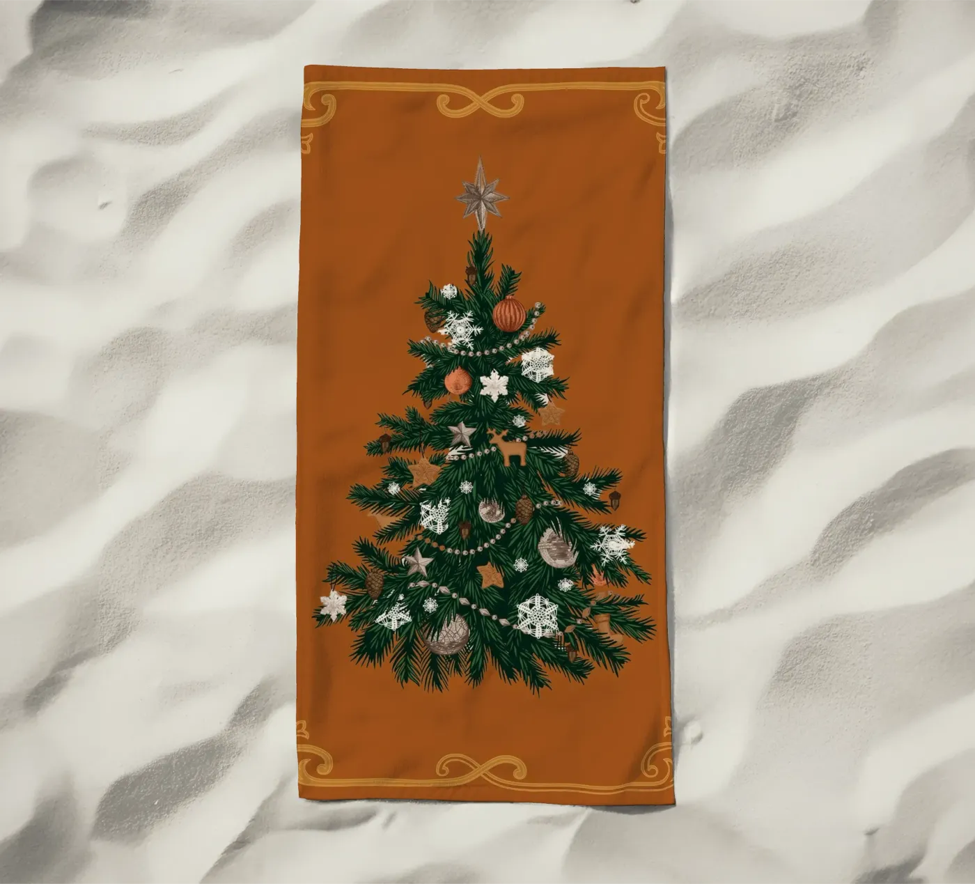 Weihnachtsbaum Strandtuch von Luna & Noctua