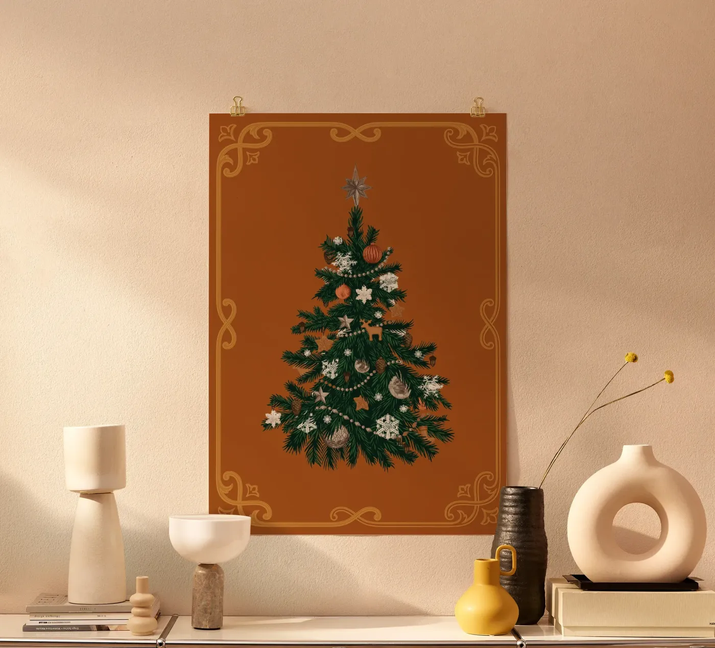 Weihnachtsbaum Poster von Luna & Noctua