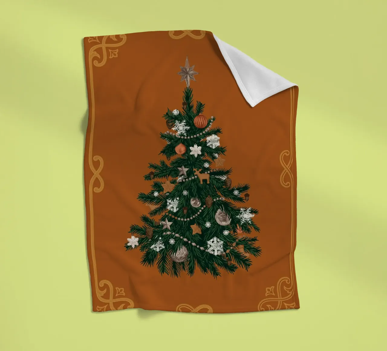 Weihnachtsbaum Fleecedecke von Luna & Noctua