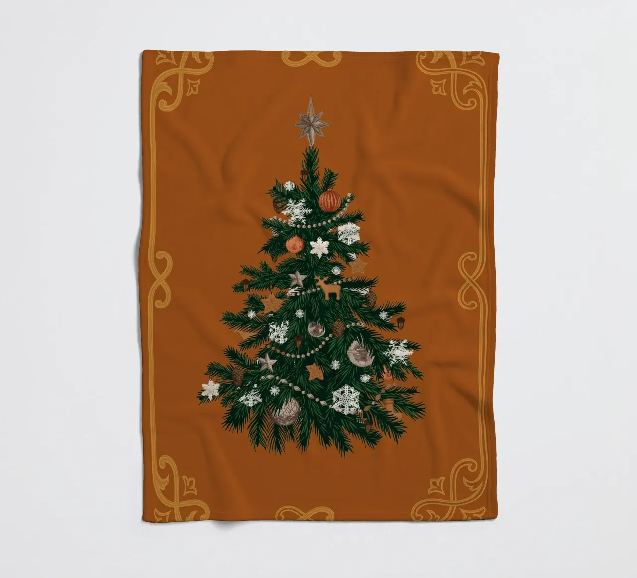 Weihnachtsbaum Fleecedecke von Luna & Noctua