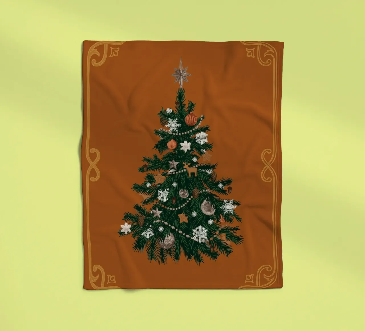 Weihnachtsbaum Fleecedecke von Luna & Noctua