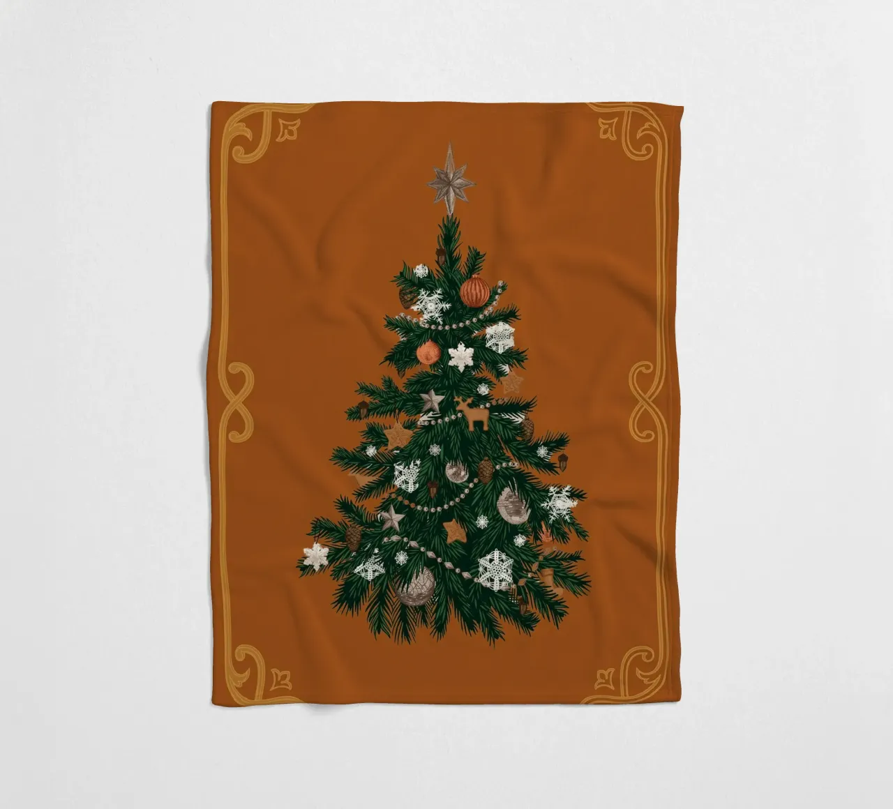 Weihnachtsbaum Fleecedecke von Luna & Noctua