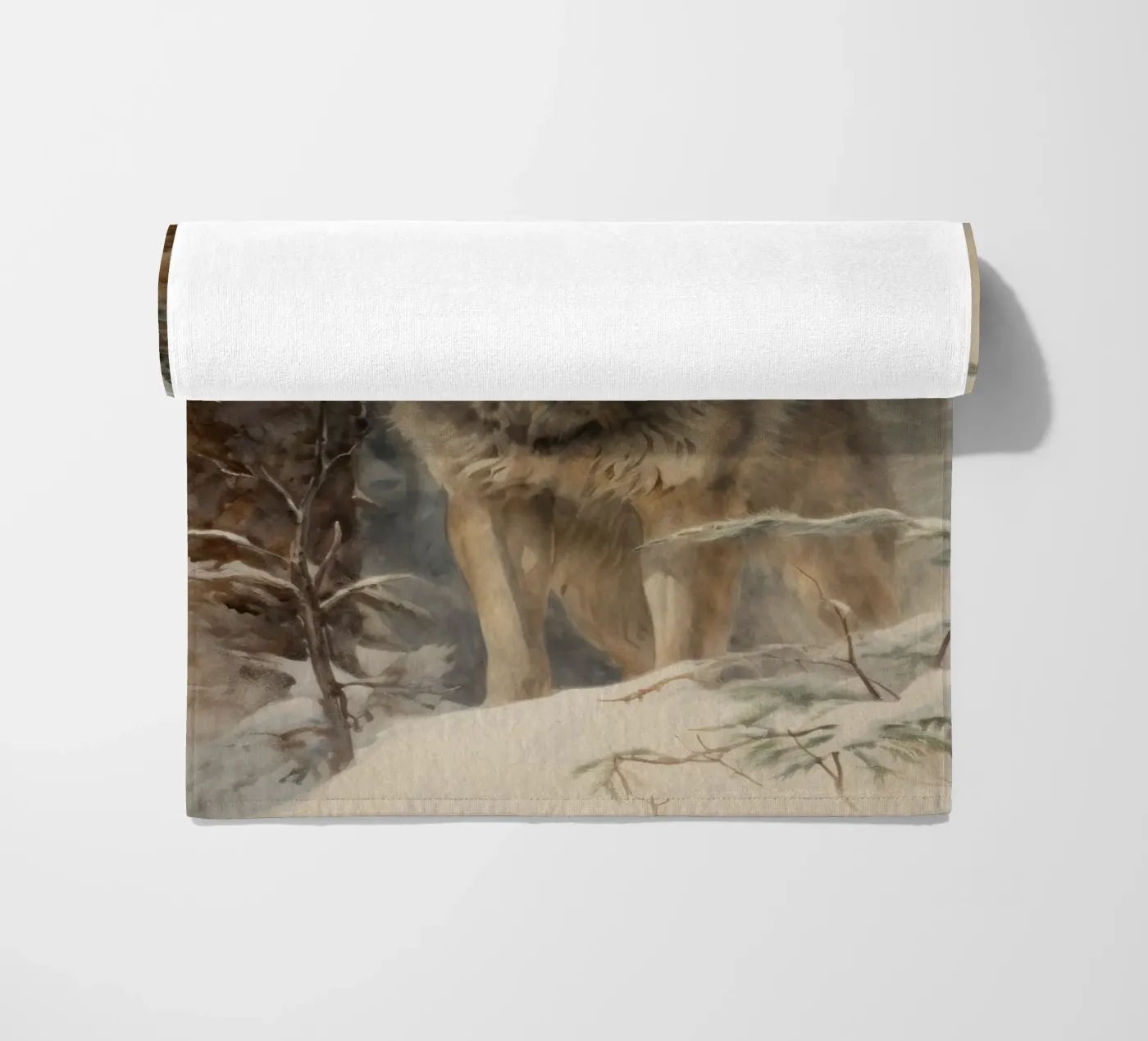 Wolf im Winterwald telo mare da Luna & Noctua