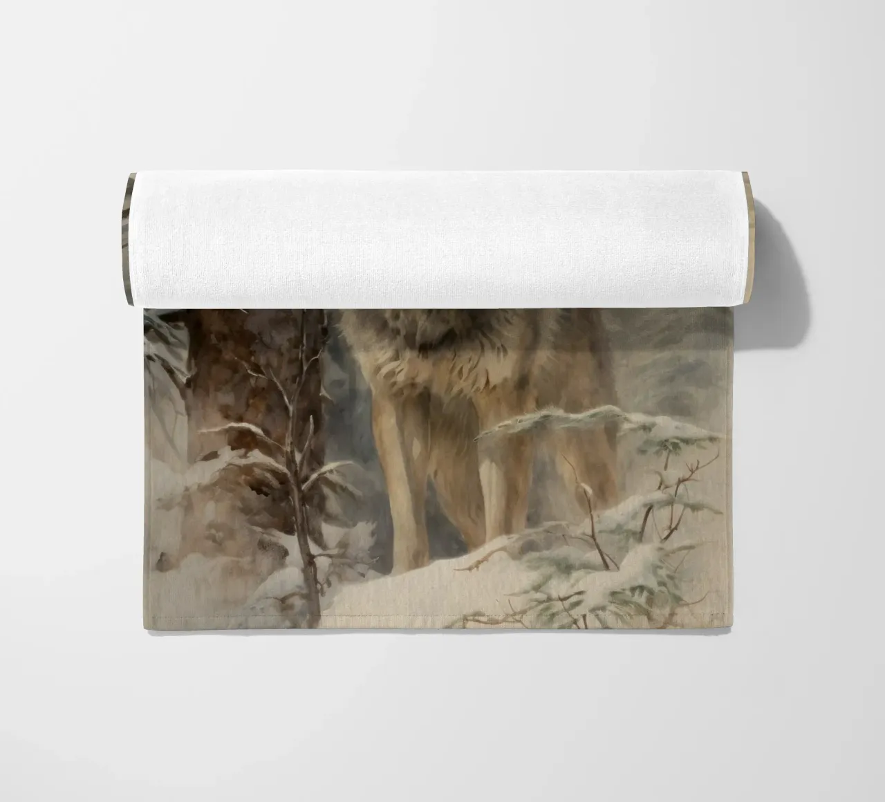 Wolf im Winterwald telo mare da Luna & Noctua