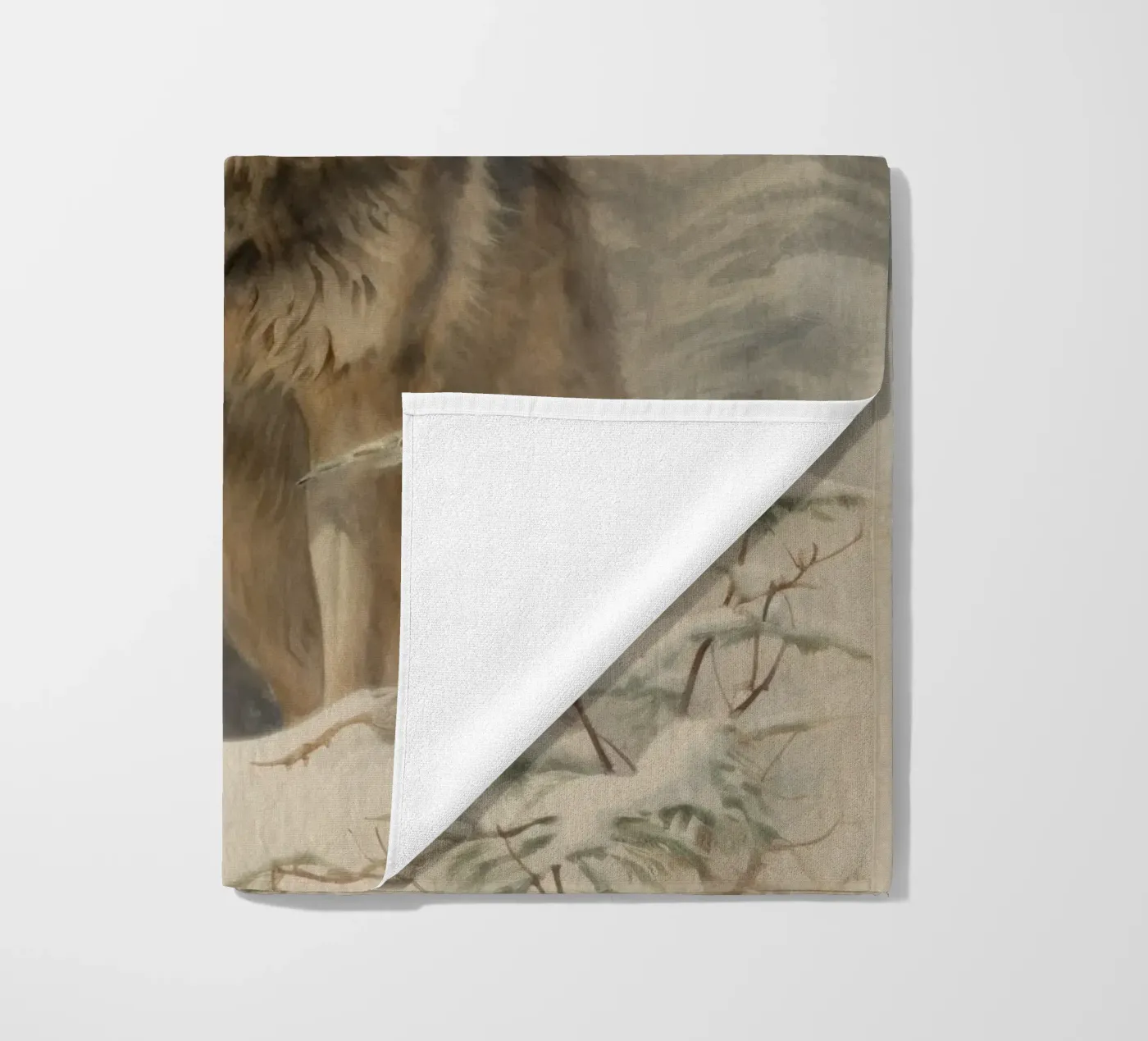 Wolf im Winterwald telo mare da Luna & Noctua