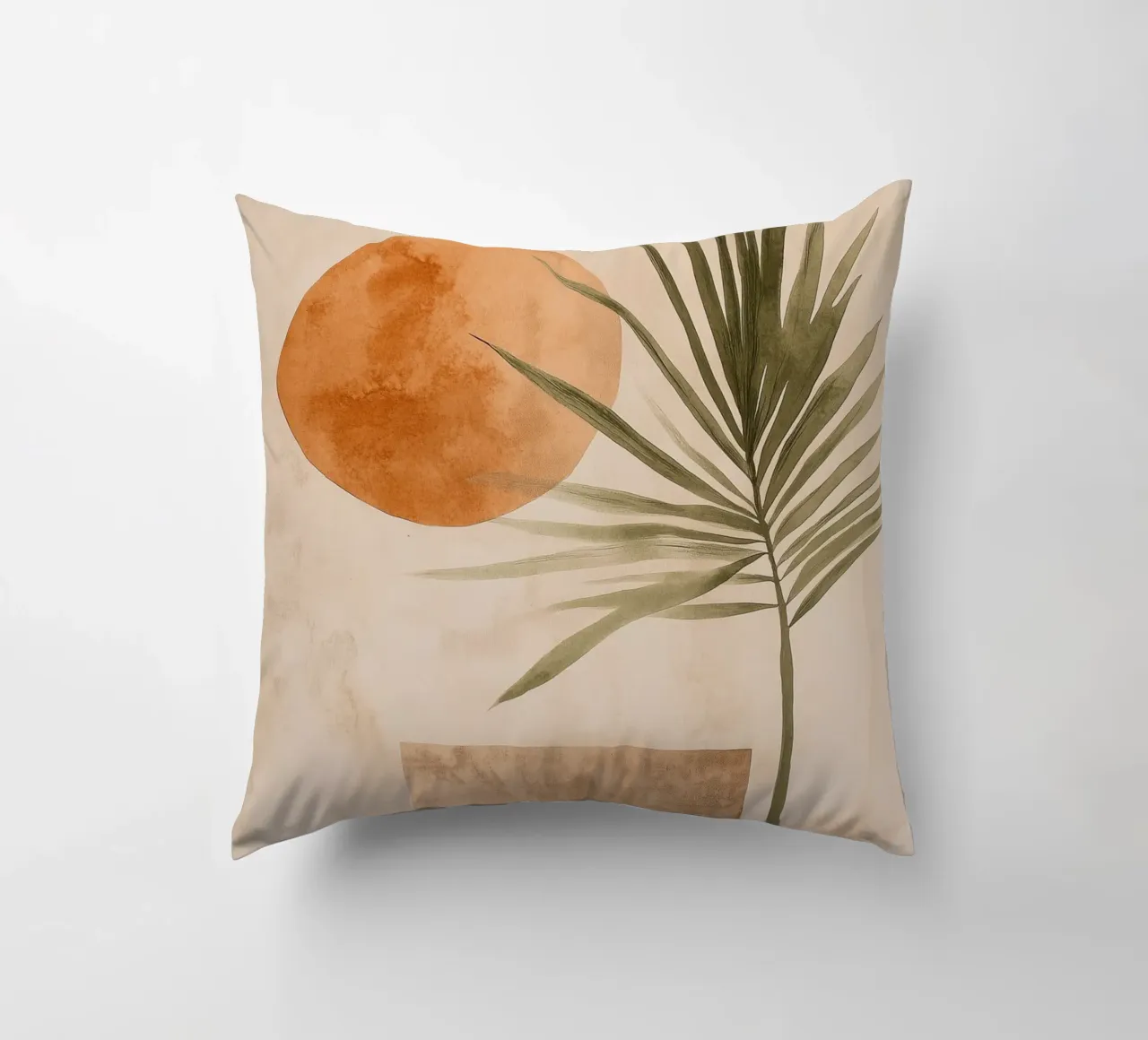 Palm Leaf And Sun cuscino da treechild
