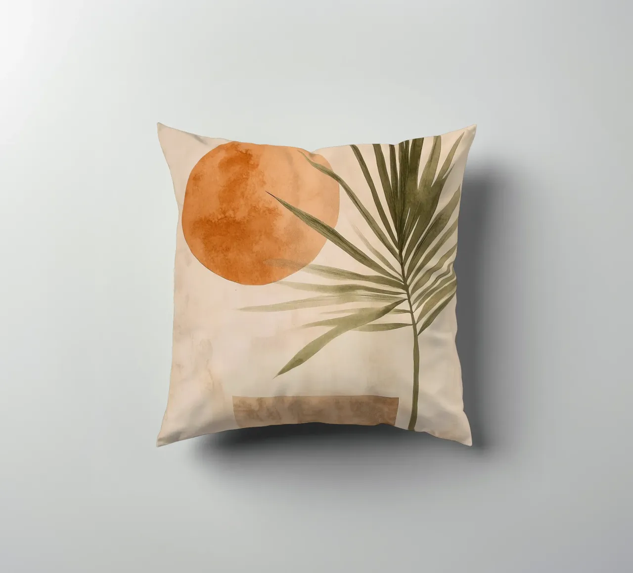 Palm Leaf And Sun cuscino da treechild