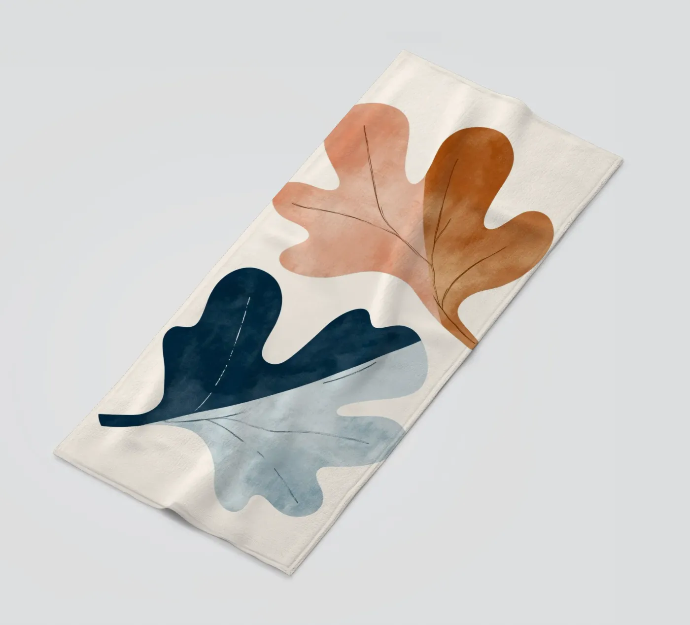 Two Leafs beach towel by treechild