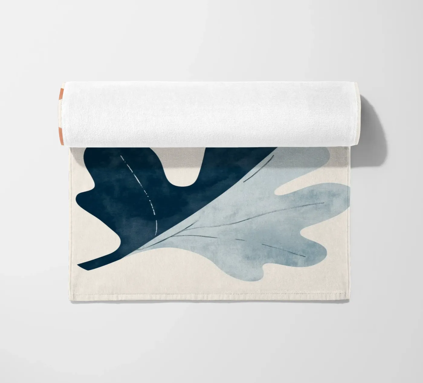 Two Leafs beach towel by treechild