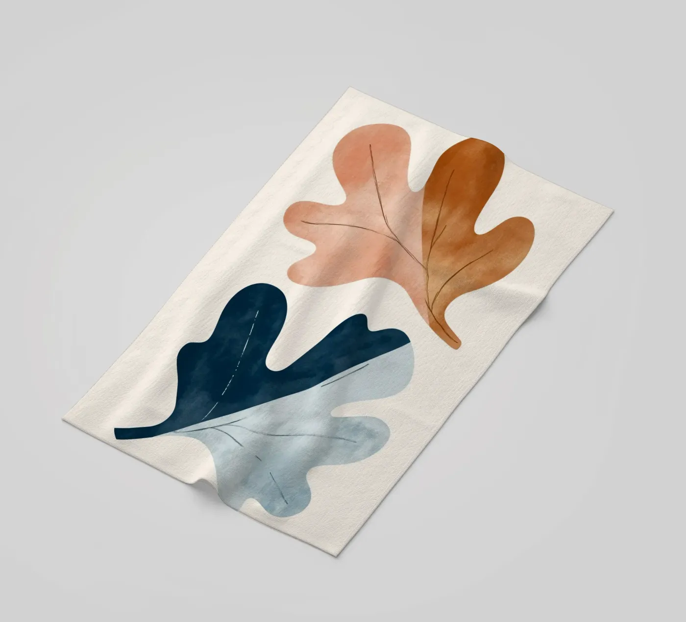 Two Leafs beach towel by treechild