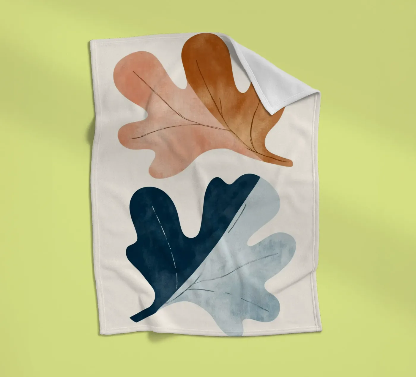 Two Leafs Fleecedecke von treechild