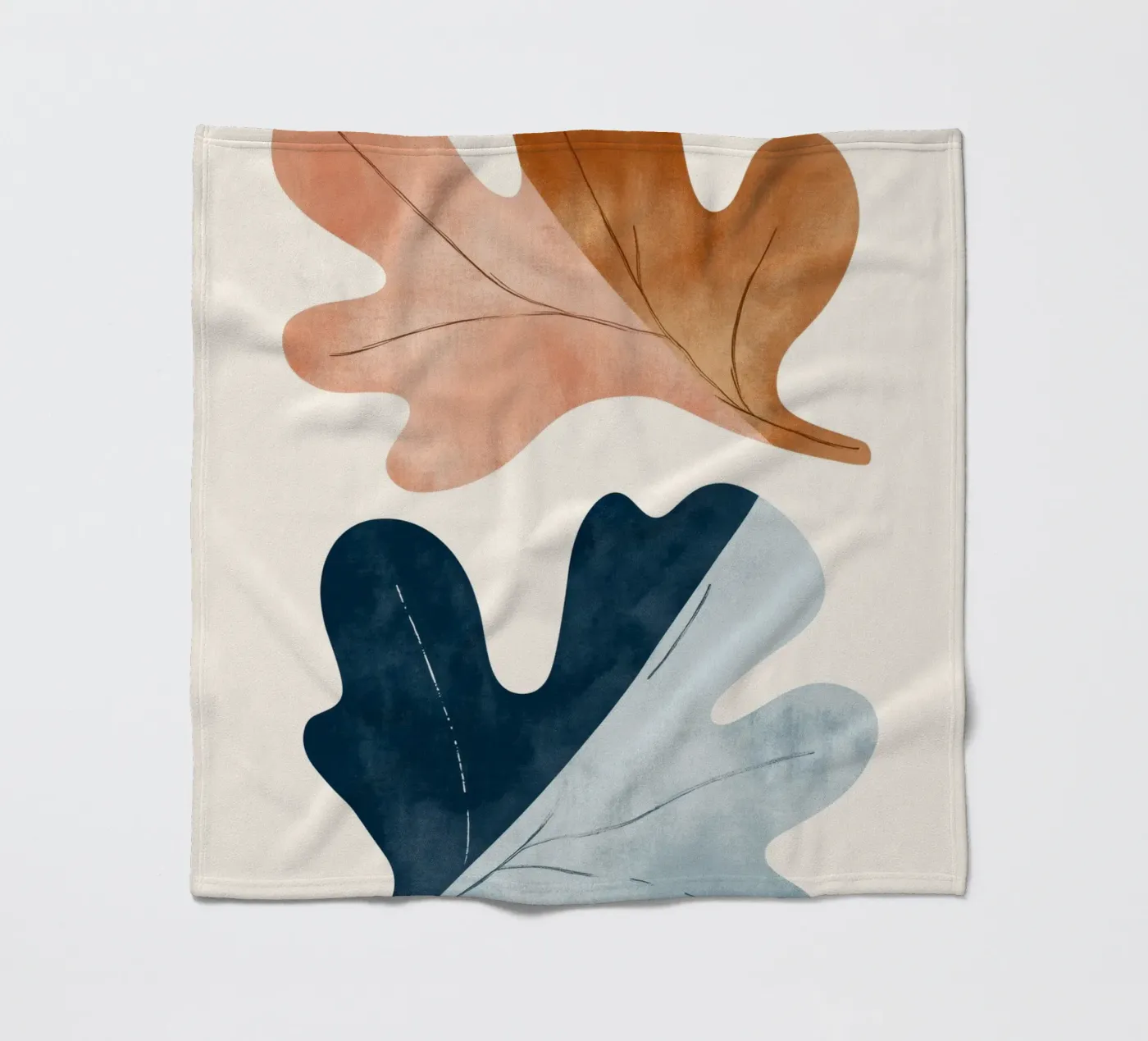 Two Leafs Fleecedecke von treechild