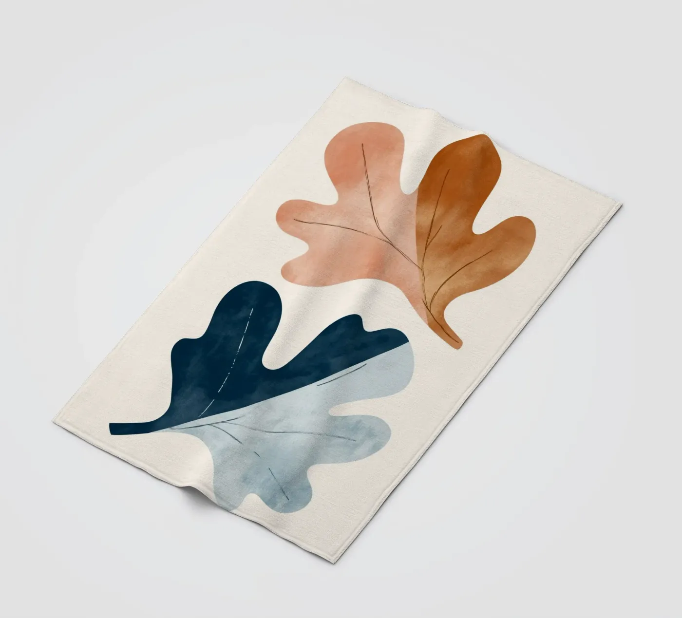 Two Leafs Fleecedecke von treechild