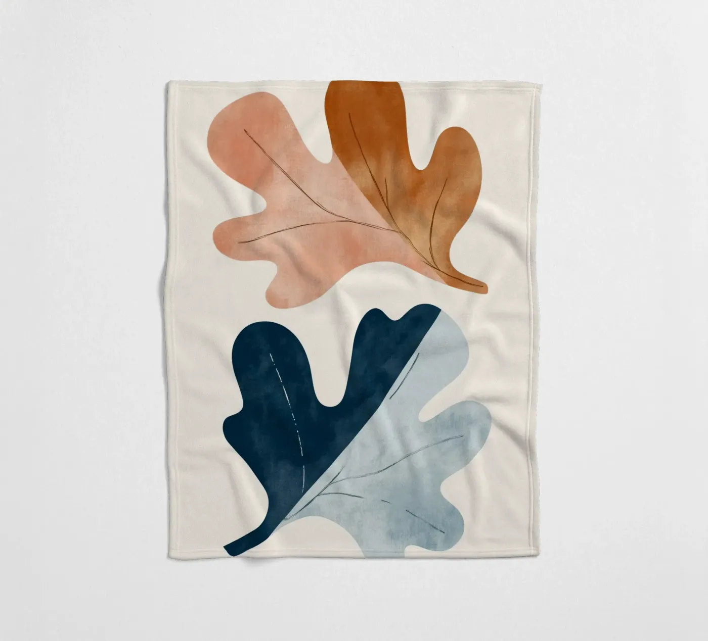 Two Leafs Fleecedecke von treechild