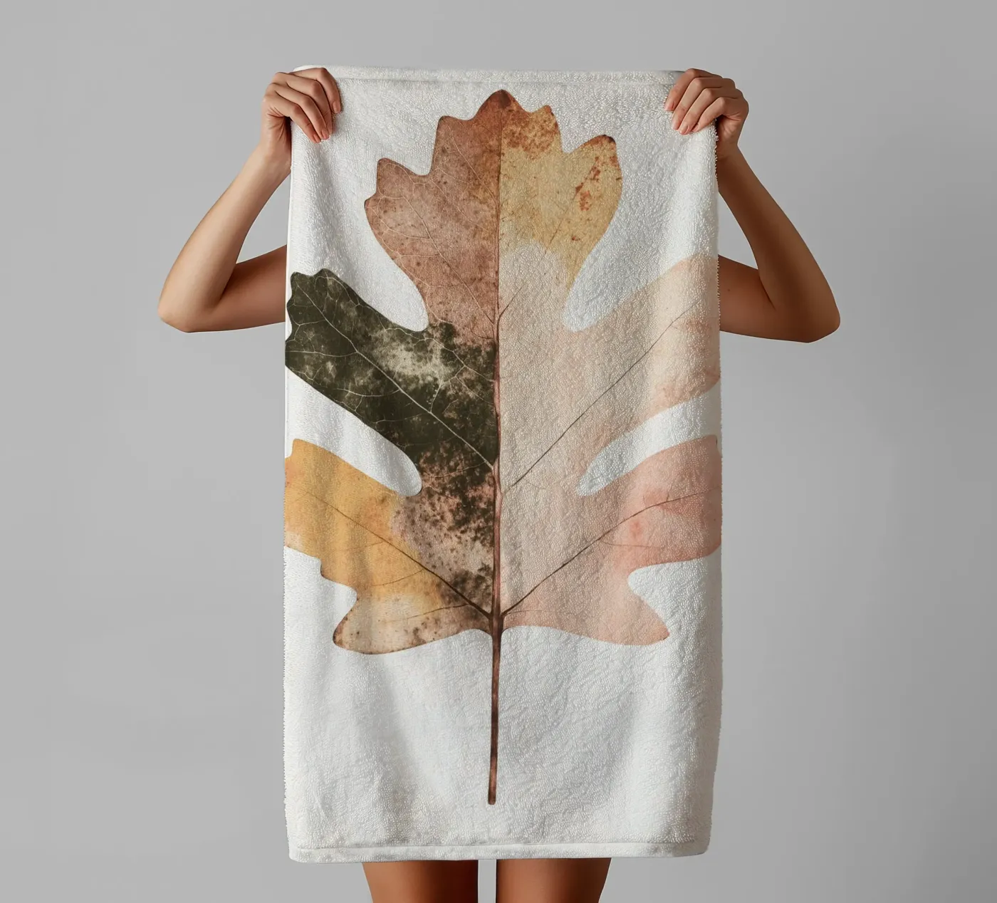 Leaf Lines towel by treechild