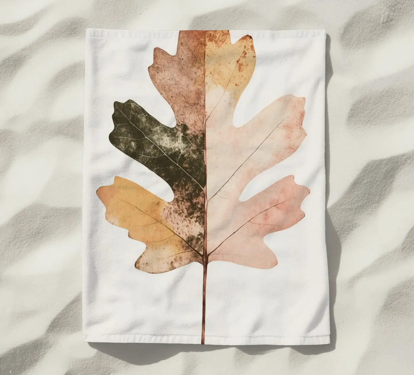 Leaf Lines serviette de plage de treechild