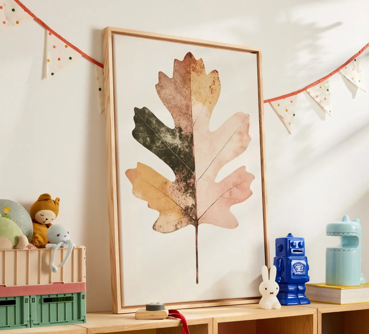 Leaf Lines tela con Cornice a cassetta da treechild