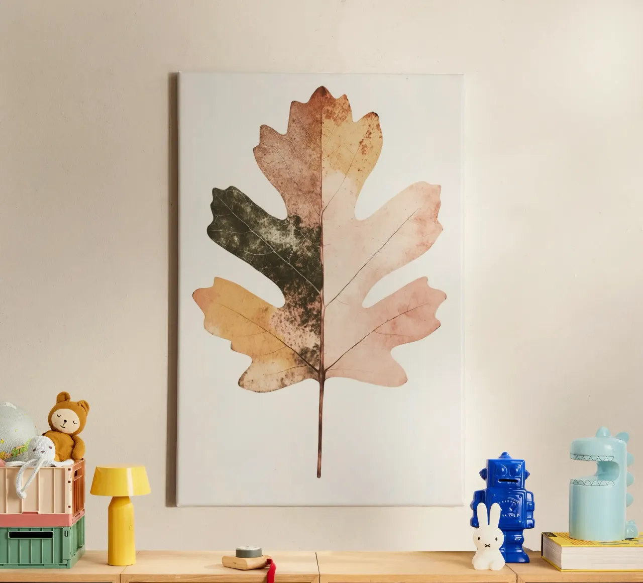 Leaf Lines tela con Cornice a cassetta da treechild