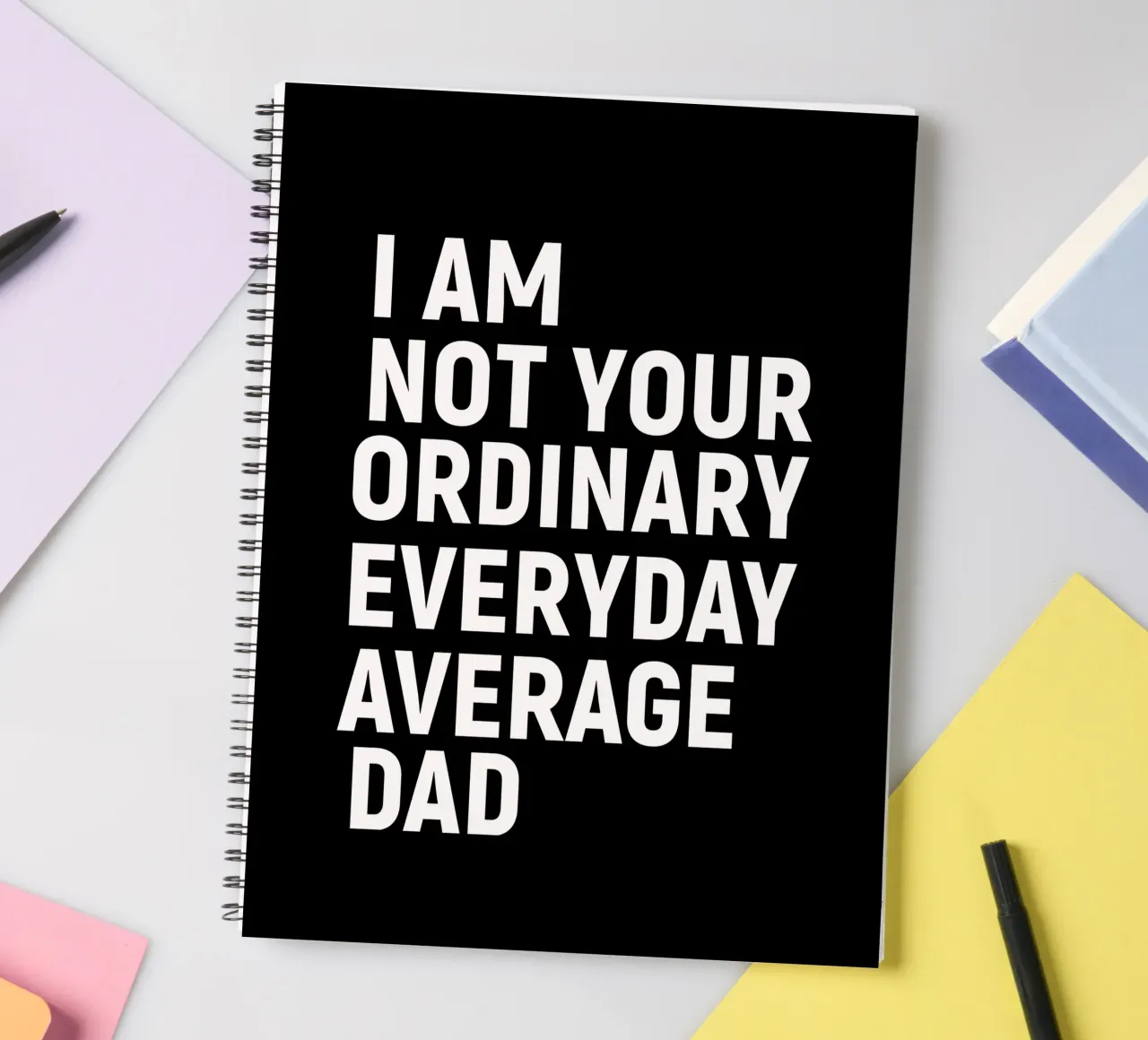 I am not your ordinary everyday average dad spiral notebook by happieeagle