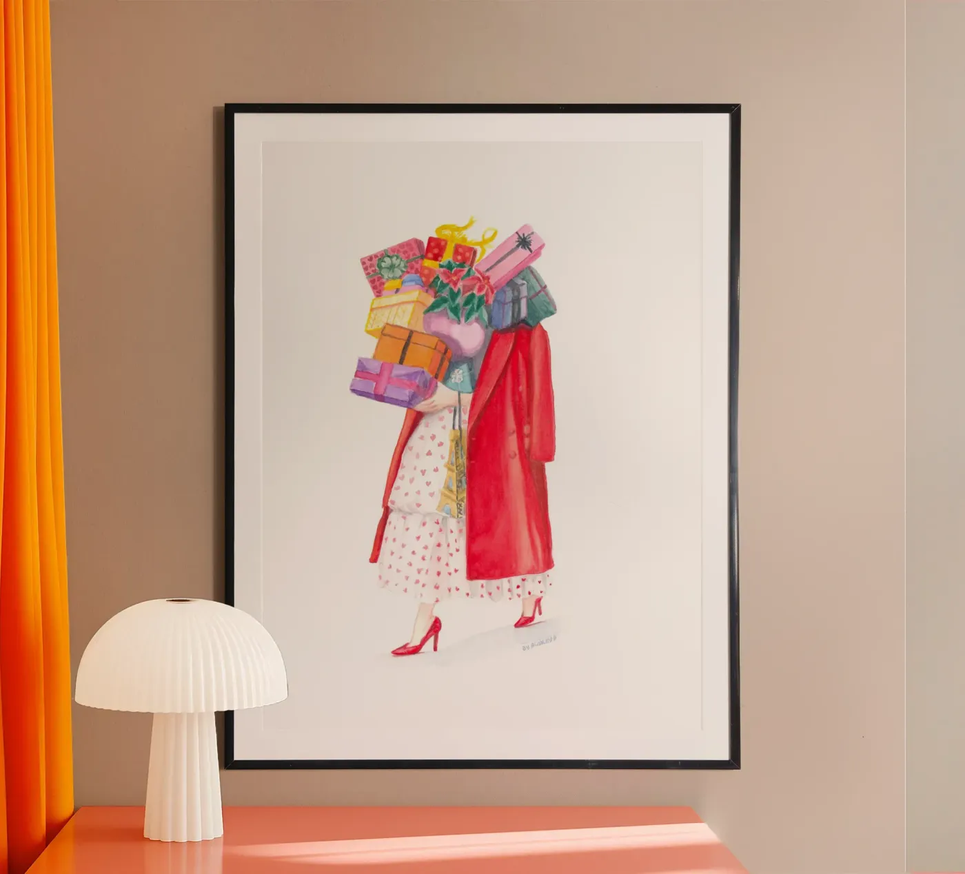 Christmas outfit in Paris poster by byaudreyd