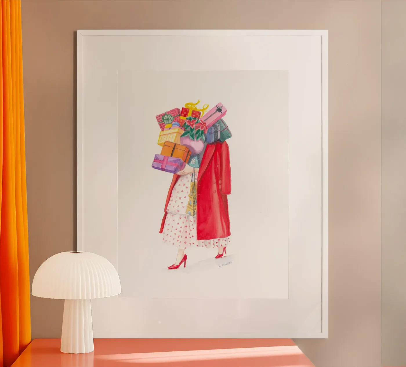 Christmas outfit in Paris poster by byaudreyd
