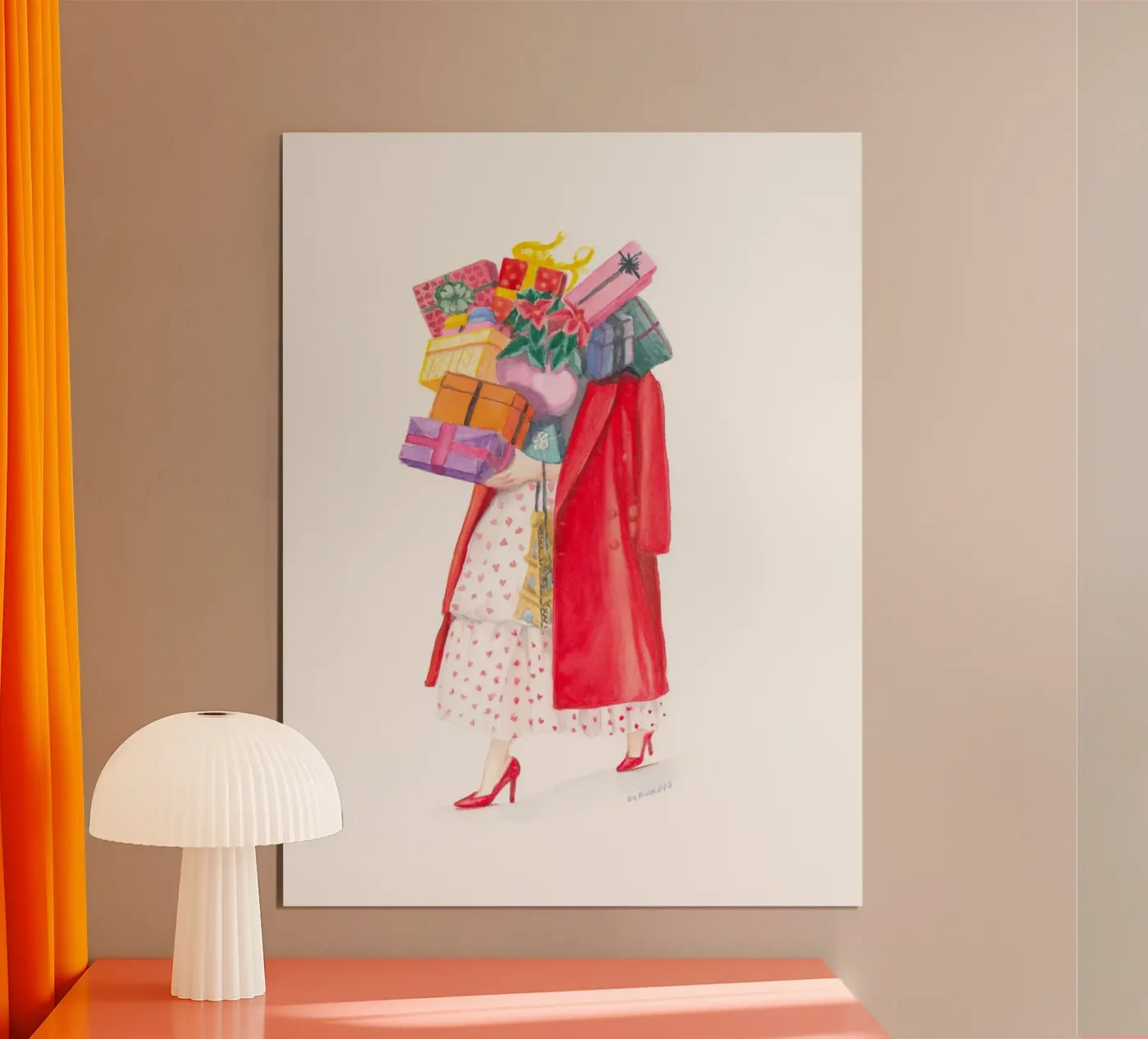 Christmas outfit in Paris poster by byaudreyd