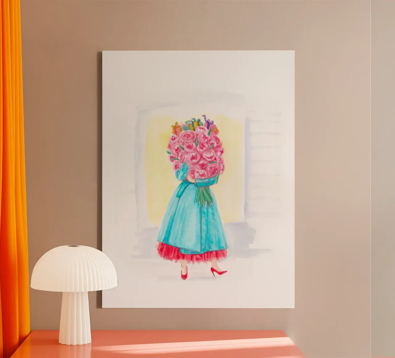 Parisian Christmas Bloom tela con Cornice a cassetta da byaudreyd