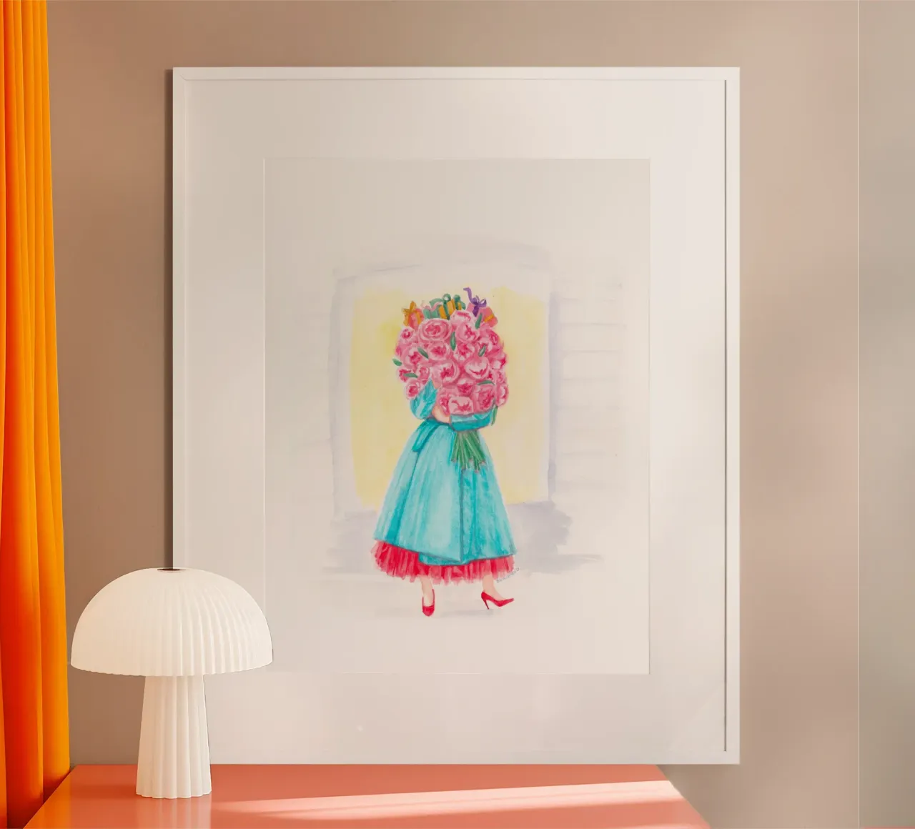 Parisian Christmas Bloom poster con telaio in plastica da byaudreyd