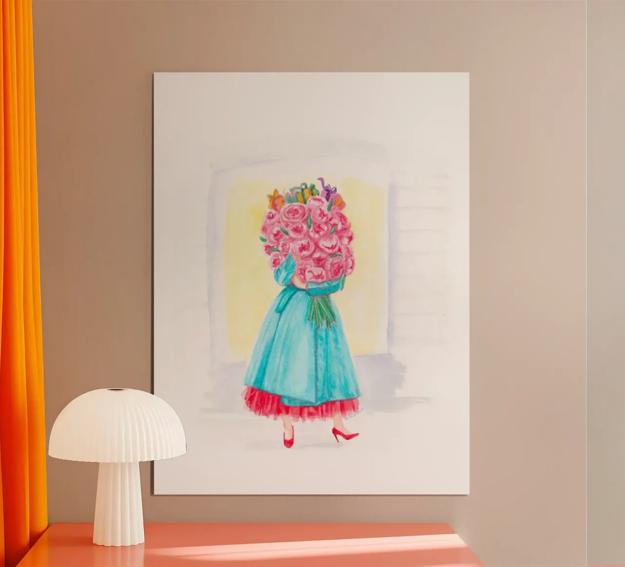 Parisian Christmas Bloom poster con telaio in plastica da byaudreyd