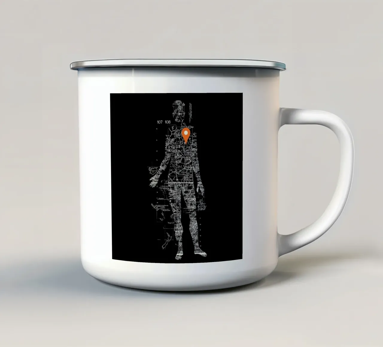 Travel With Me tazza in smalto da Tobe Fonseca