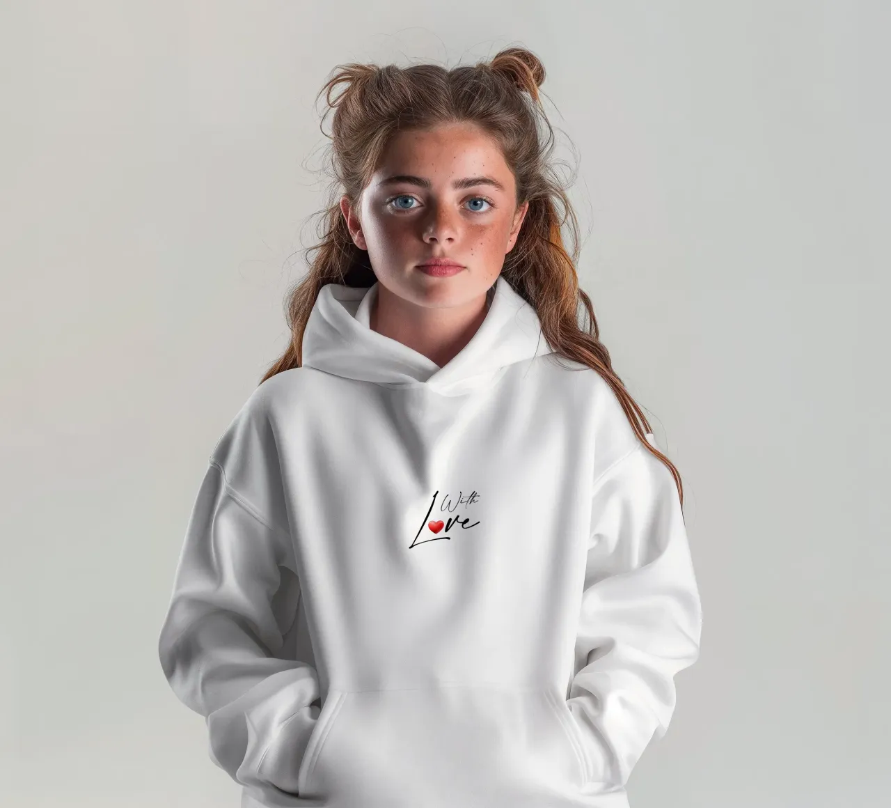 con amore felpa bambino con cappuccio da 🎁 ARTVI-SHOP