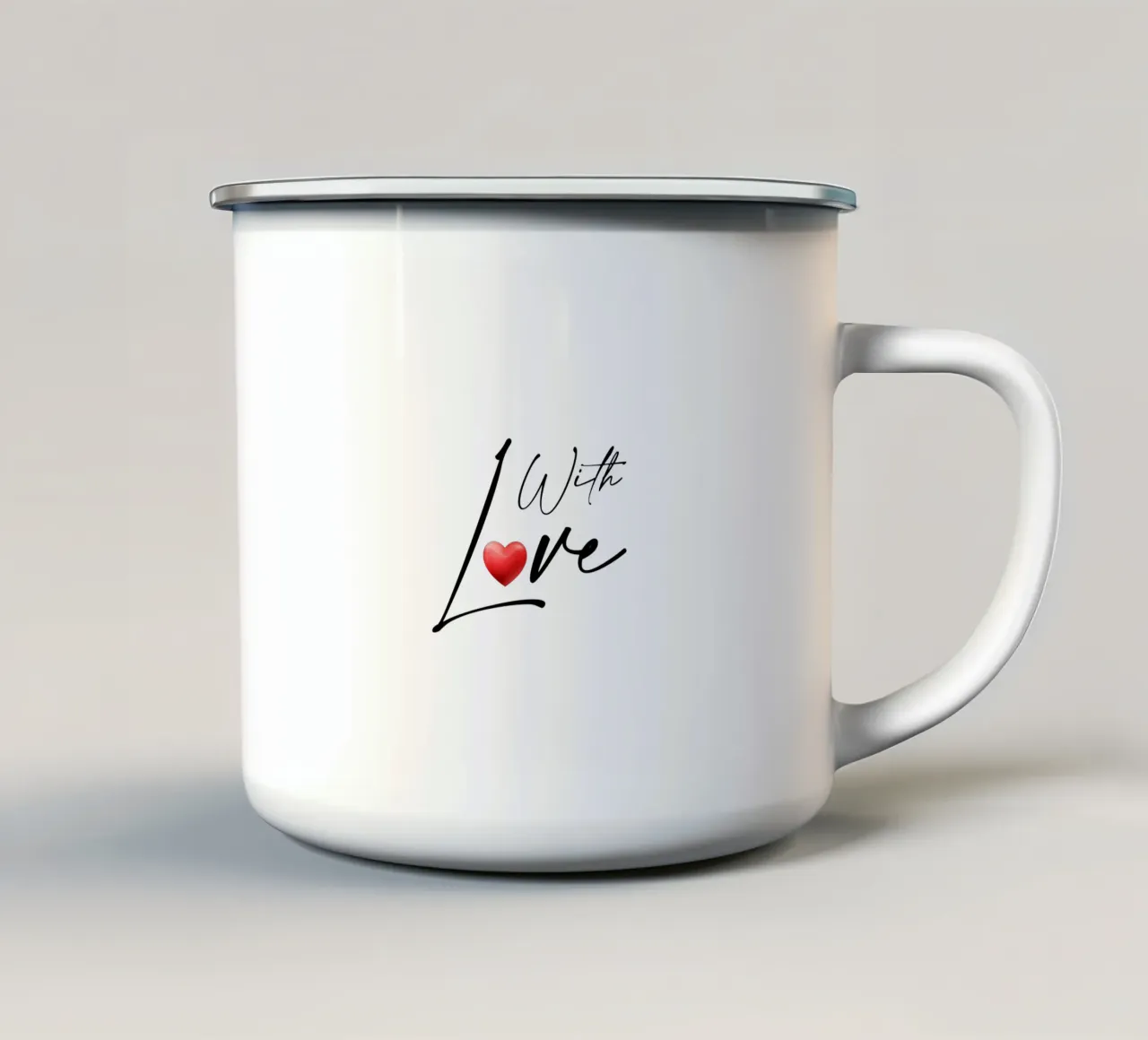 con amore tazza in smalto da ARTVI-SHOP