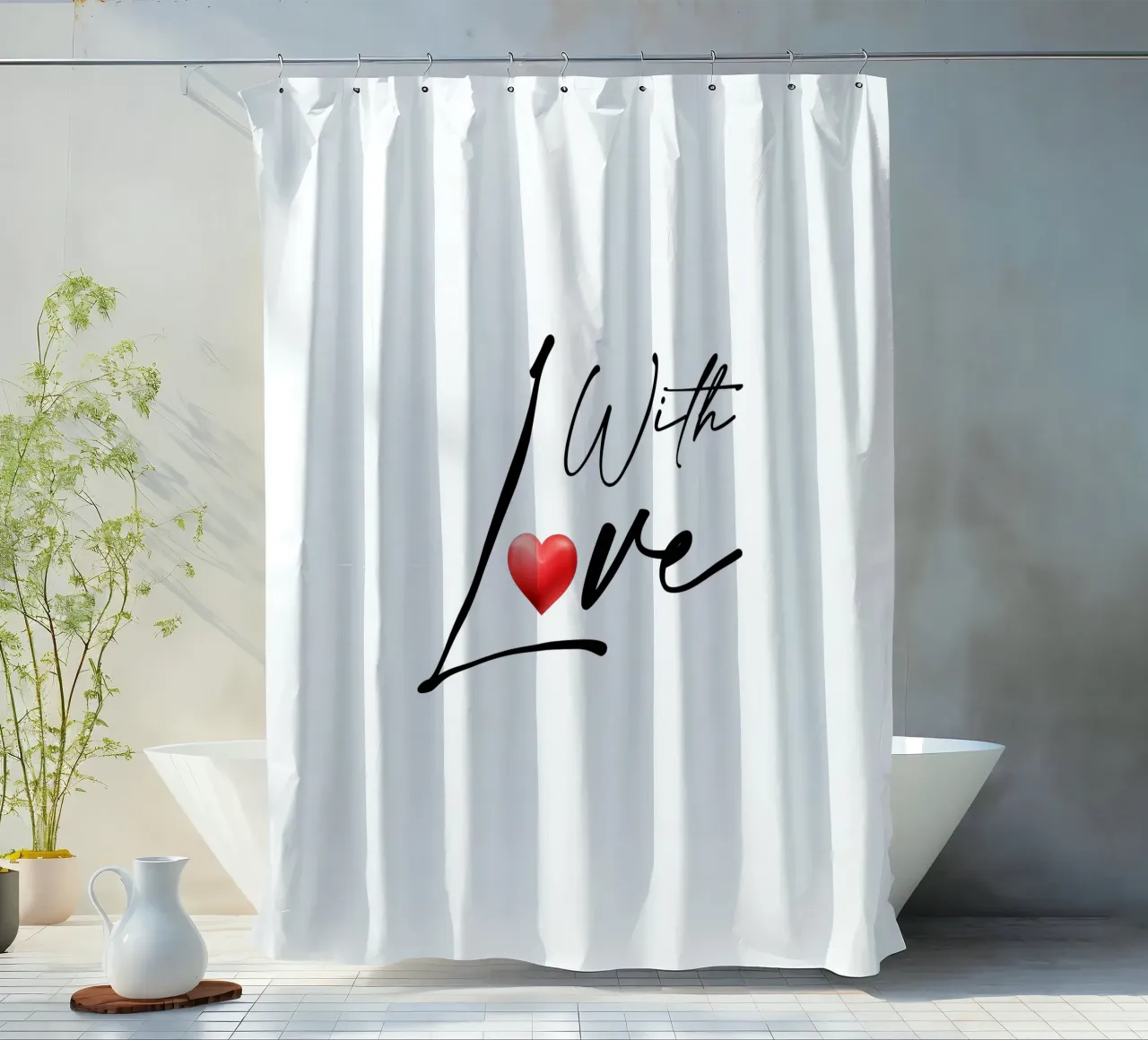 con amore tenda da doccia da 🎁 ARTVI-SHOP