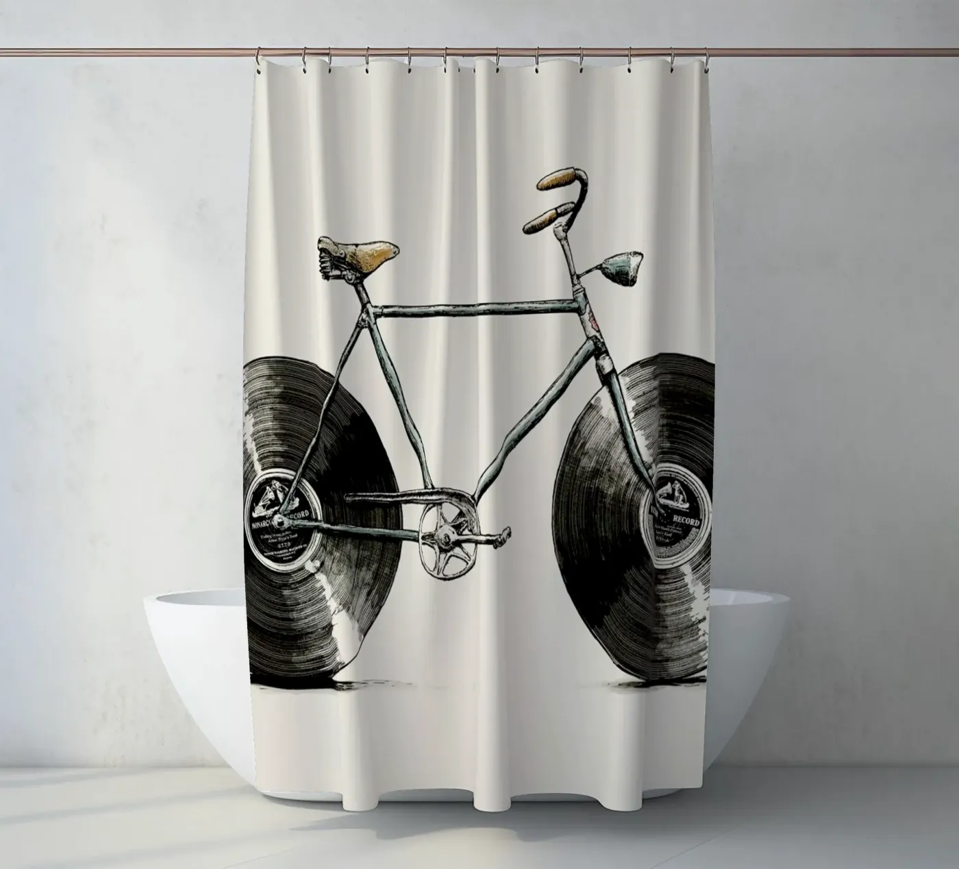 Velophone Duschvorhang von Florent Bodart