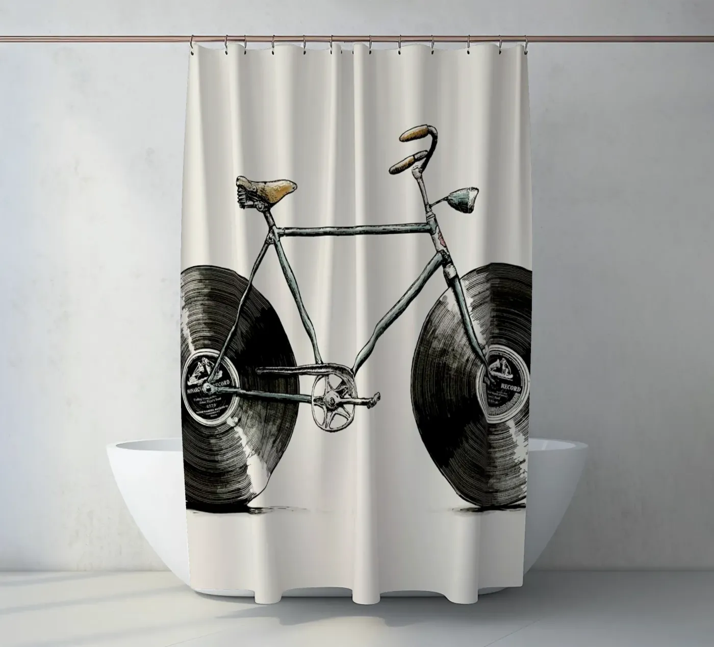 Velophone Duschvorhang von Florent Bodart