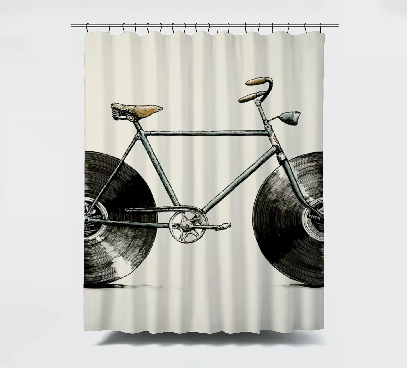 Velophone Duschvorhang von Florent Bodart