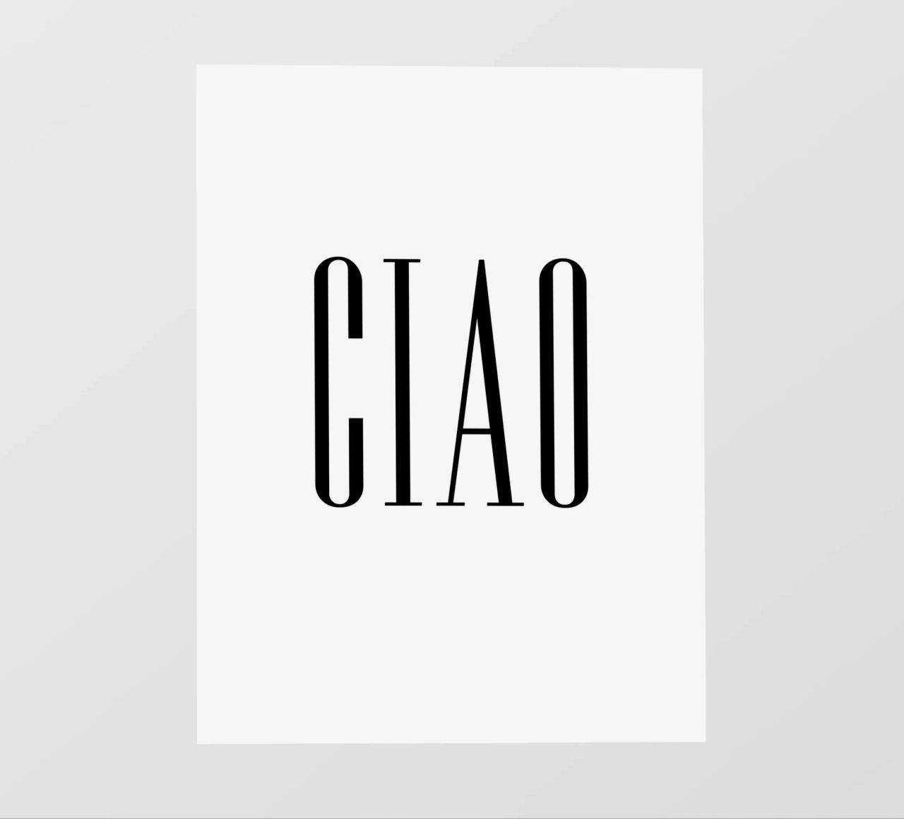 Ciao pellicola backlit da ARTVI-SHOP