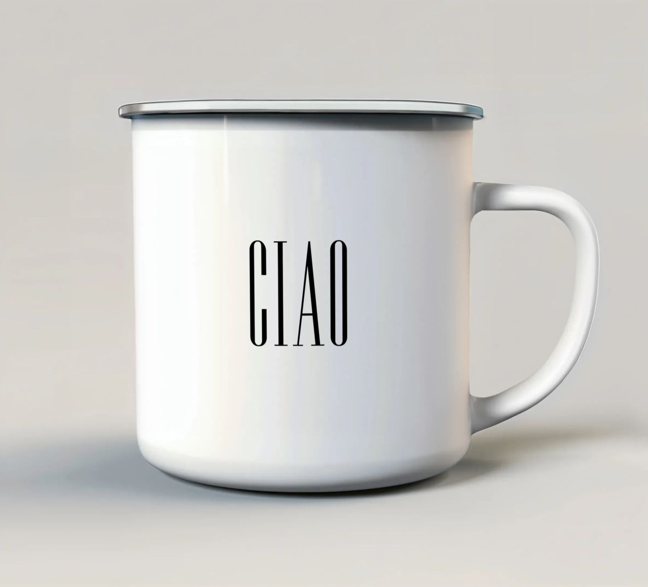 Ciao tazza in smalto da ARTVI-SHOP