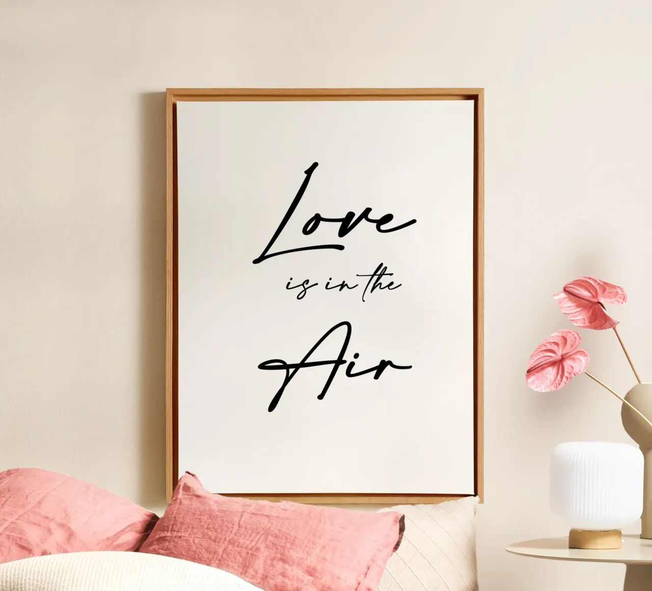 L'amore è nell'aria tela con Cornice a cassetta da 🎁 ARTVI-SHOP