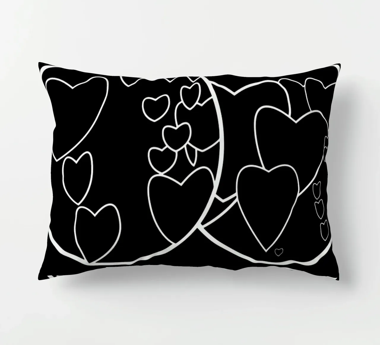 World Is Love Black kussen van FRAICHE