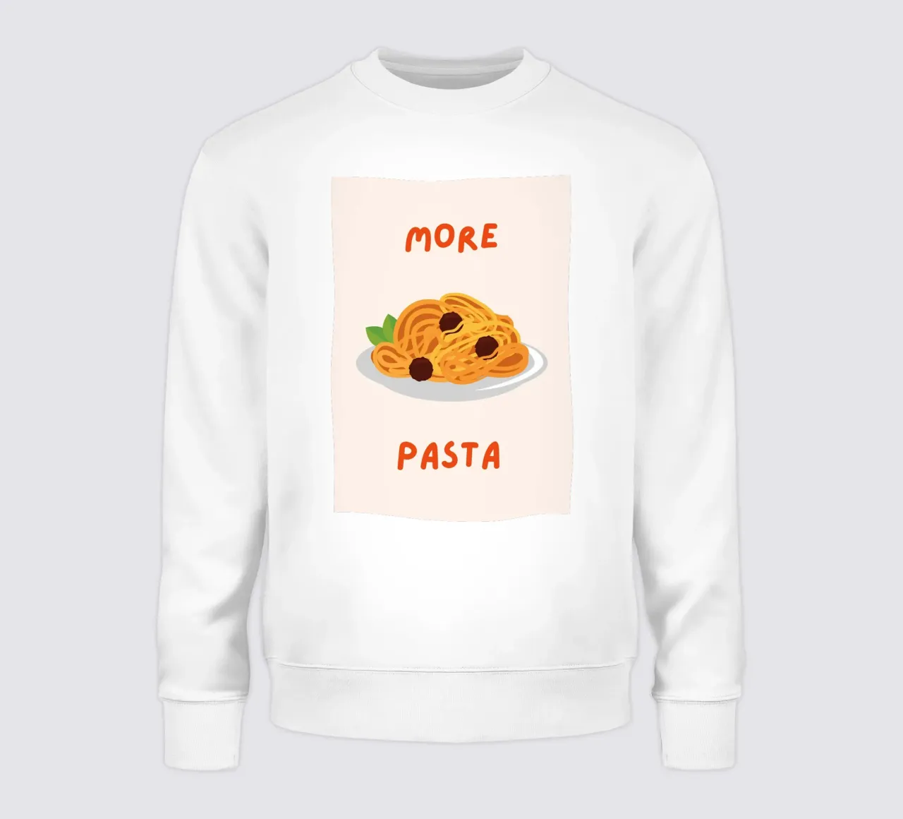 More Pasta Please Print, Pasta Art, Eating Pasta Art, sweatshirt by pdigitalprints