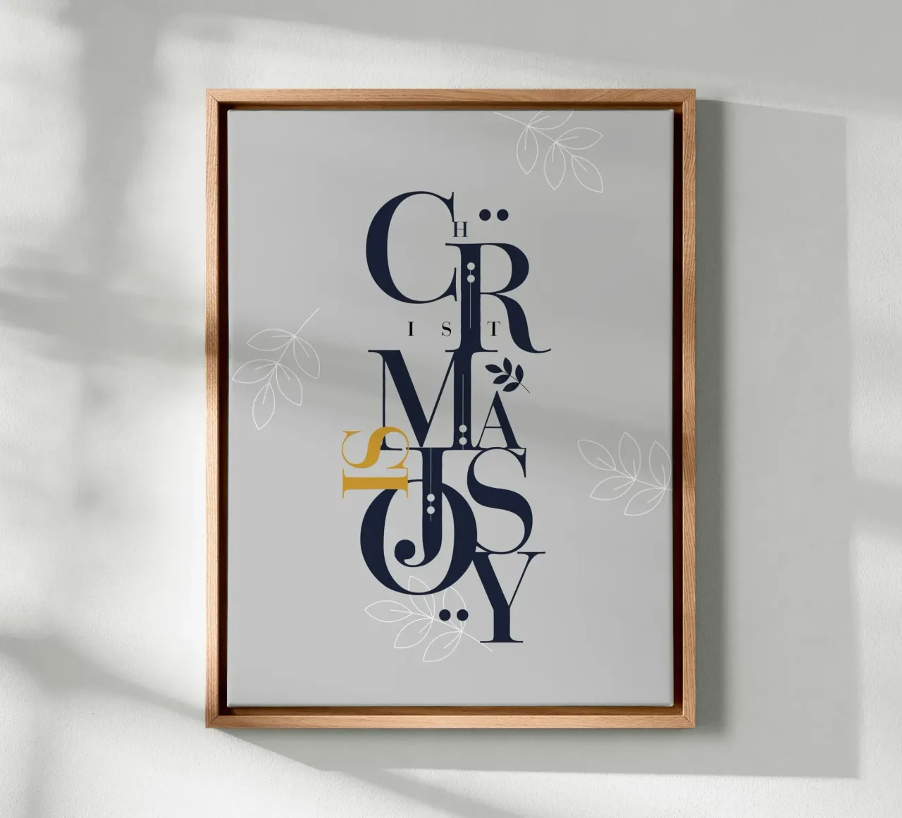 Christmas Is Joy - 01 canvas with Floater frame by KHouse Studio