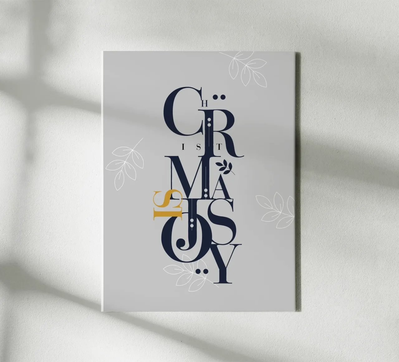 Christmas Is Joy - 01 canvas with Floater frame by KHouse Studio