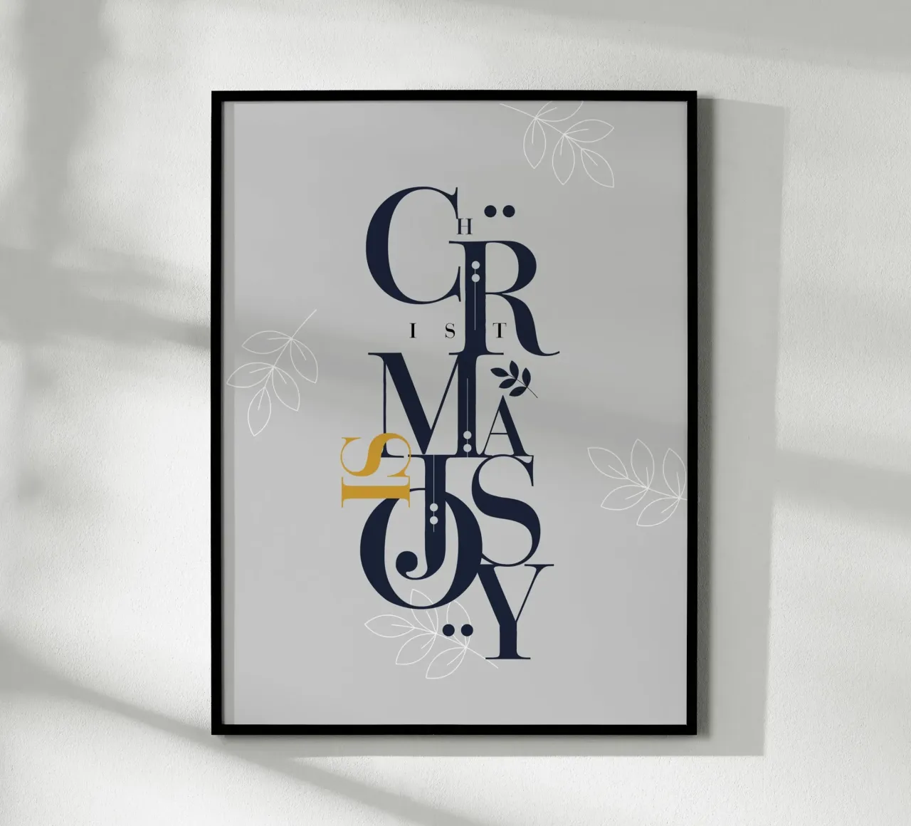 Christmas Is Joy - 01 poster with aluminum frame by KHouse Studio