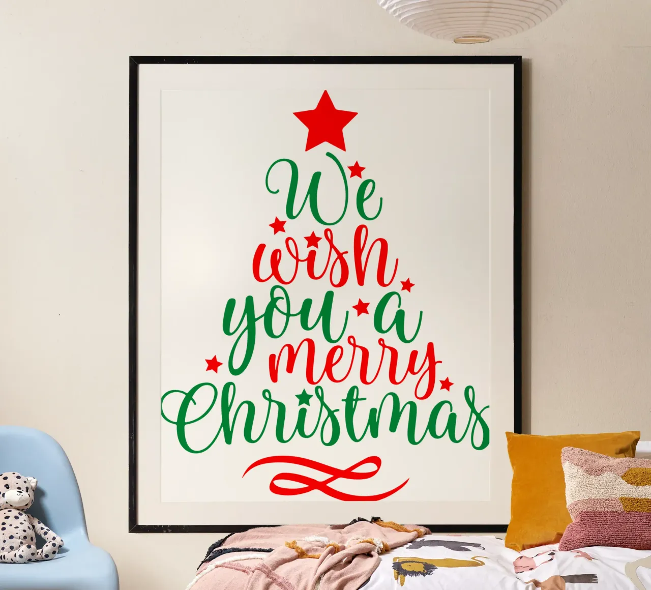 Citazione di Natale Albero di Natale poster con telaio in alluminio da onefeelshop
