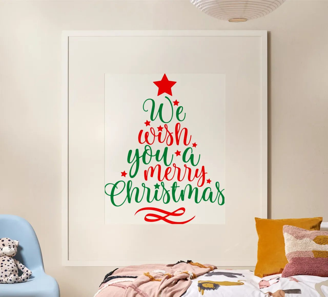 Citazione di Natale Albero di Natale poster con telaio in alluminio da onefeelshop