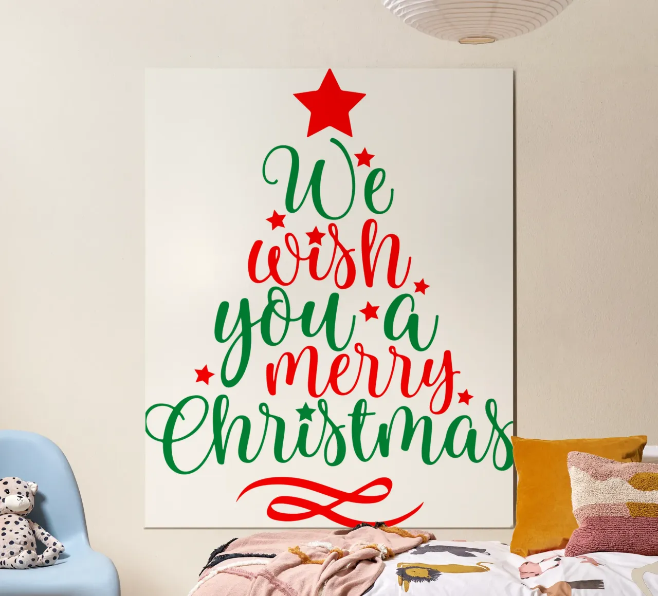 Citazione di Natale Albero di Natale poster con telaio in alluminio da onefeelshop