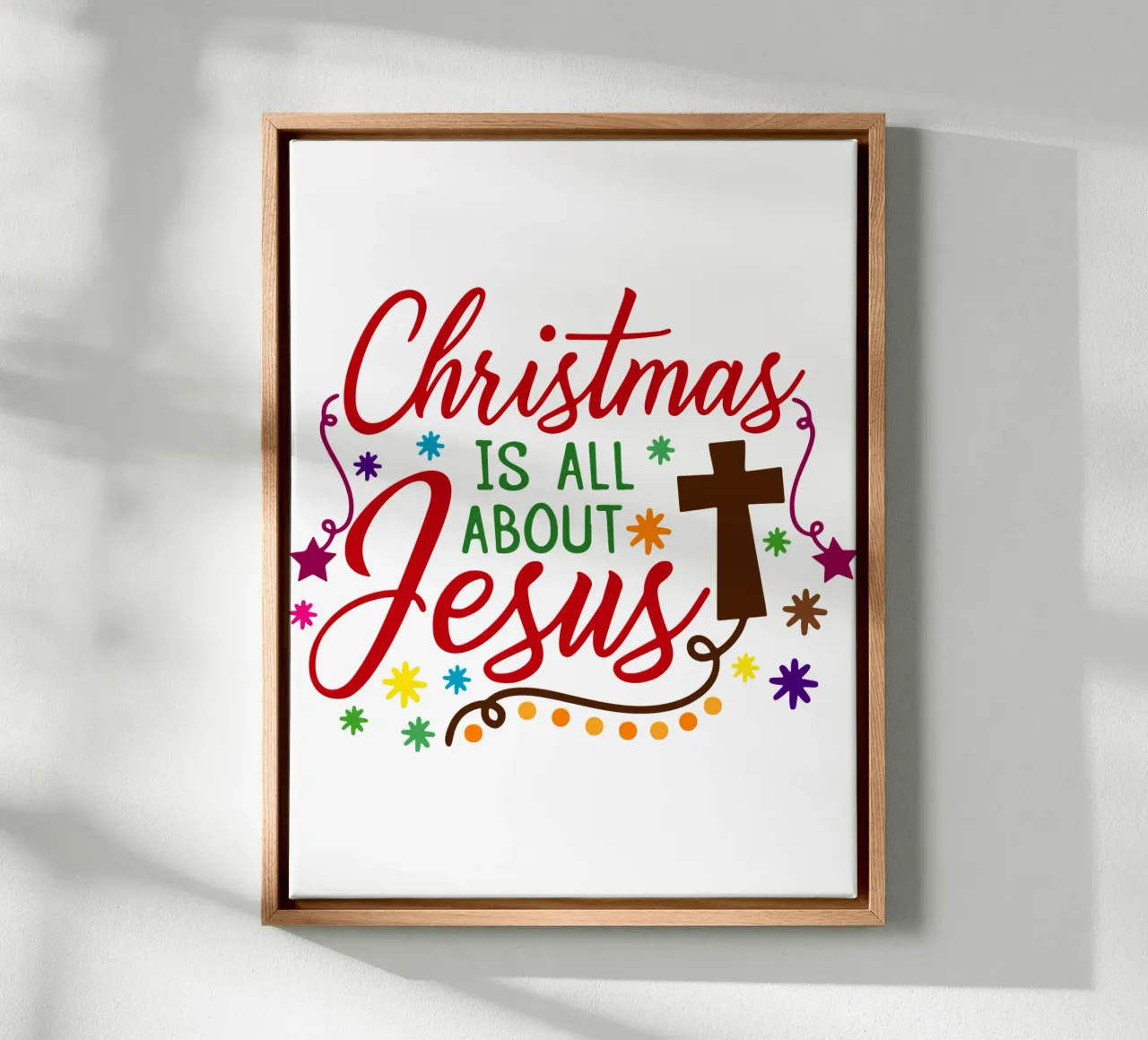 il natale è tutto per gesù tela da onefeelshop