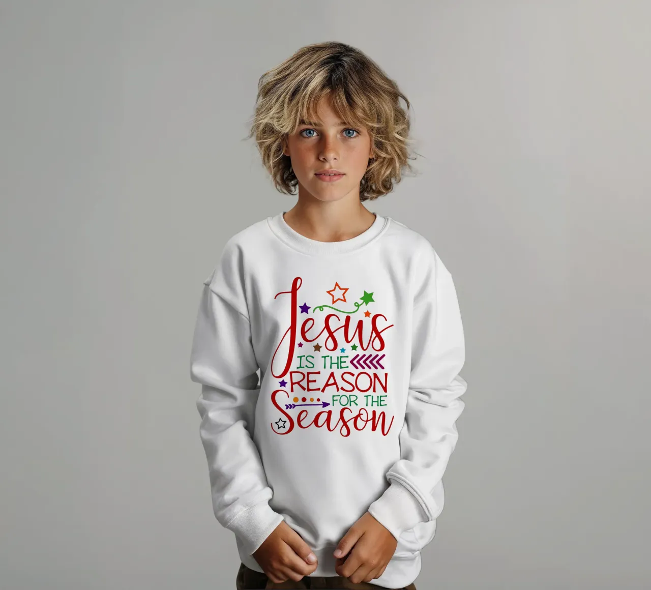 Gesù è la ragione della stagione felpa bambino da onefeelshop