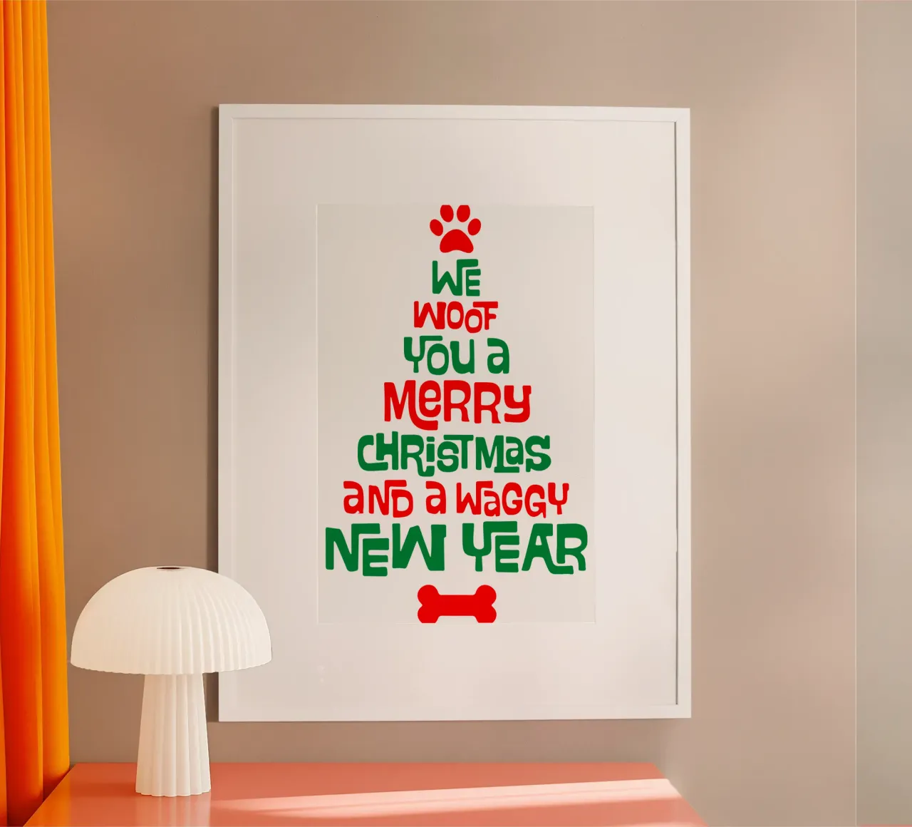 le deseamos una feliz navidad y un próspero año nuevo poster con marco de aluminio de onefeelshop